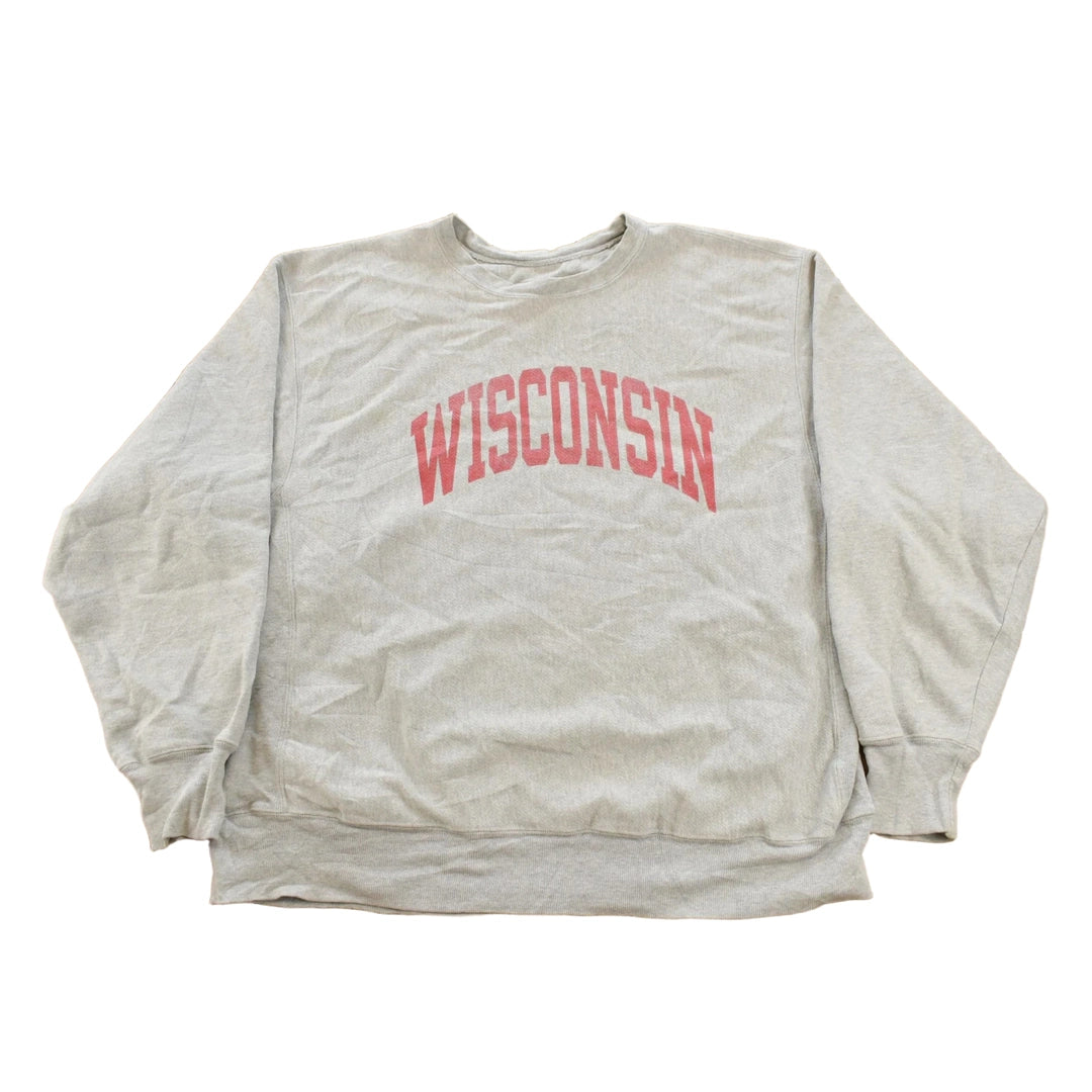 Vintage 2000s University Of Wisconsin Champion Reverse Weave Collegiate Crewneck Sweatshirt Men's XL