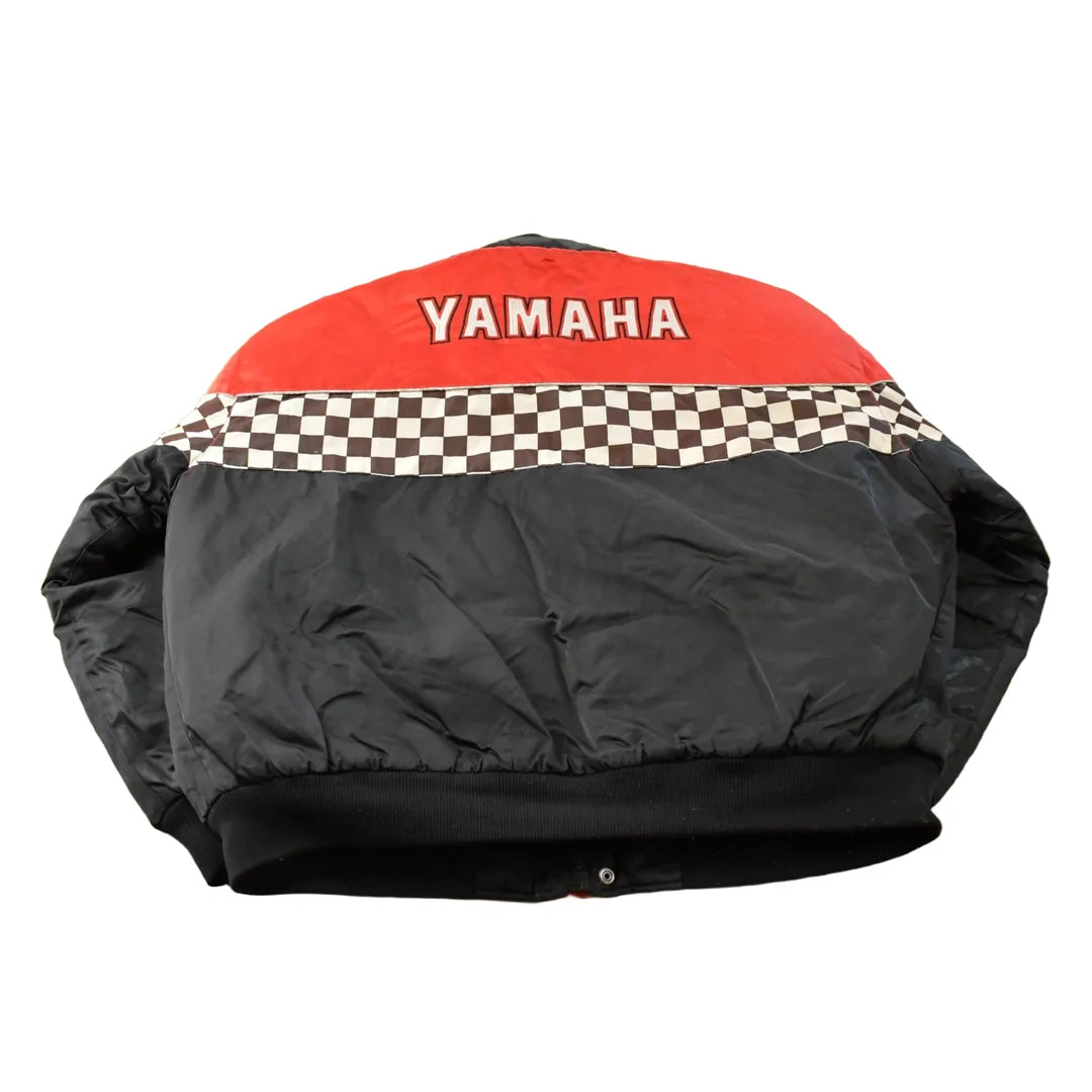 Vintage 1990s Yamaha Snowmobile Motorsport Puffer Jacket Men's XL / Racing / All Over Print from propervintagecanada