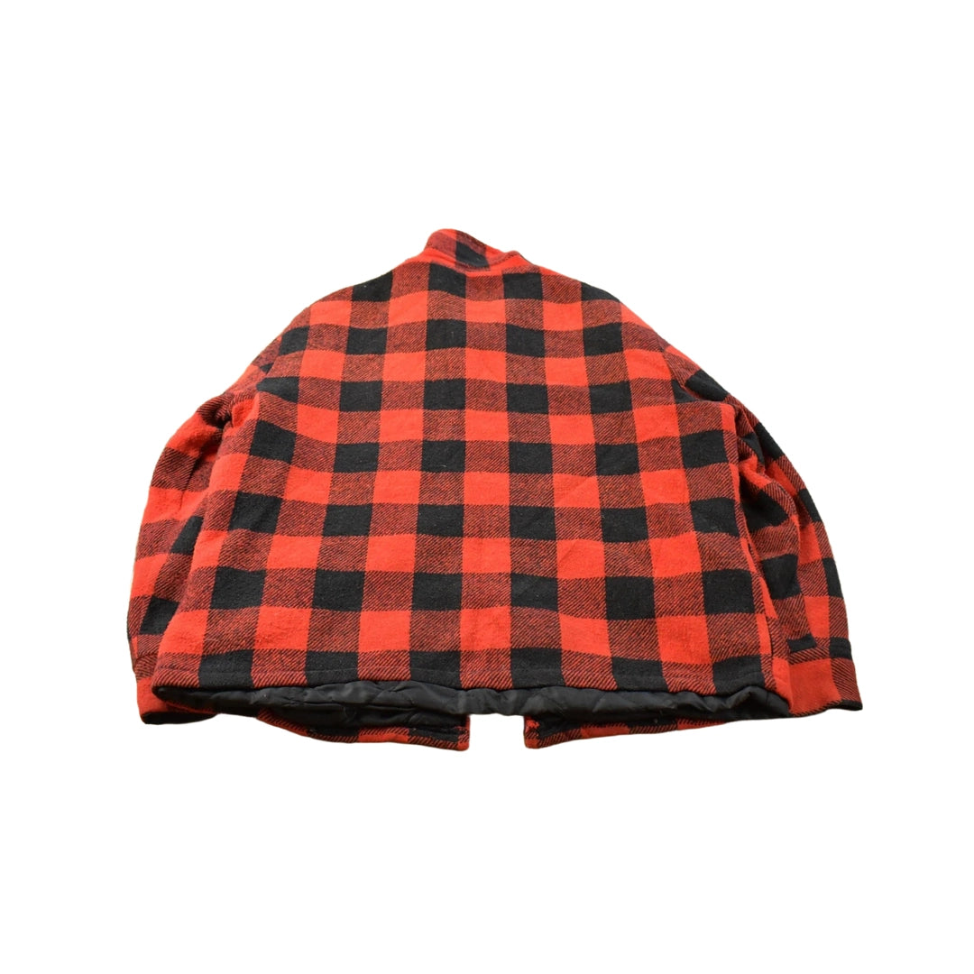 Vintage 1990s Weatherguard Shane Full Zip Buffalo Plaid Wool Hunting Shacket Mens XL