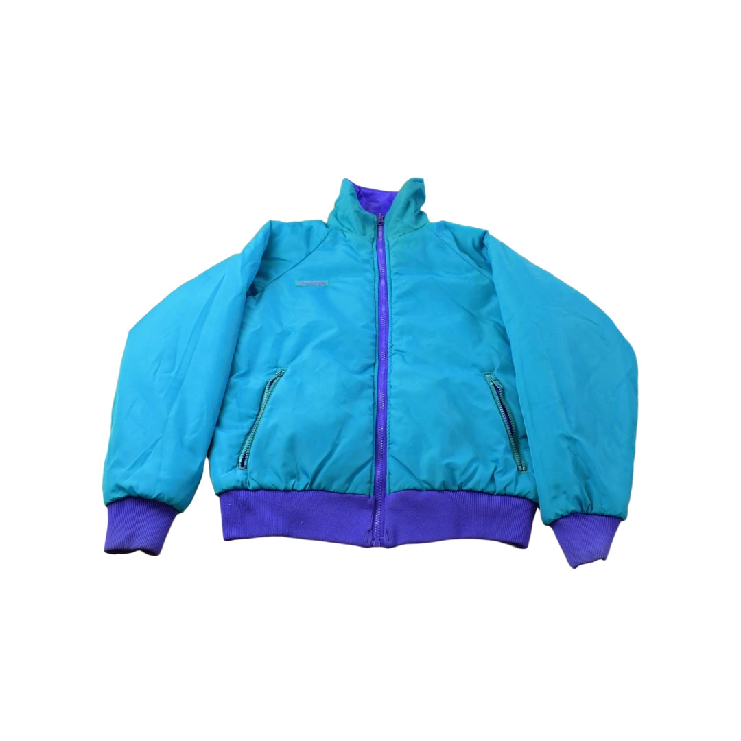 Vintage 1980s Columbia Reversible Full Zip Jacket Women's M