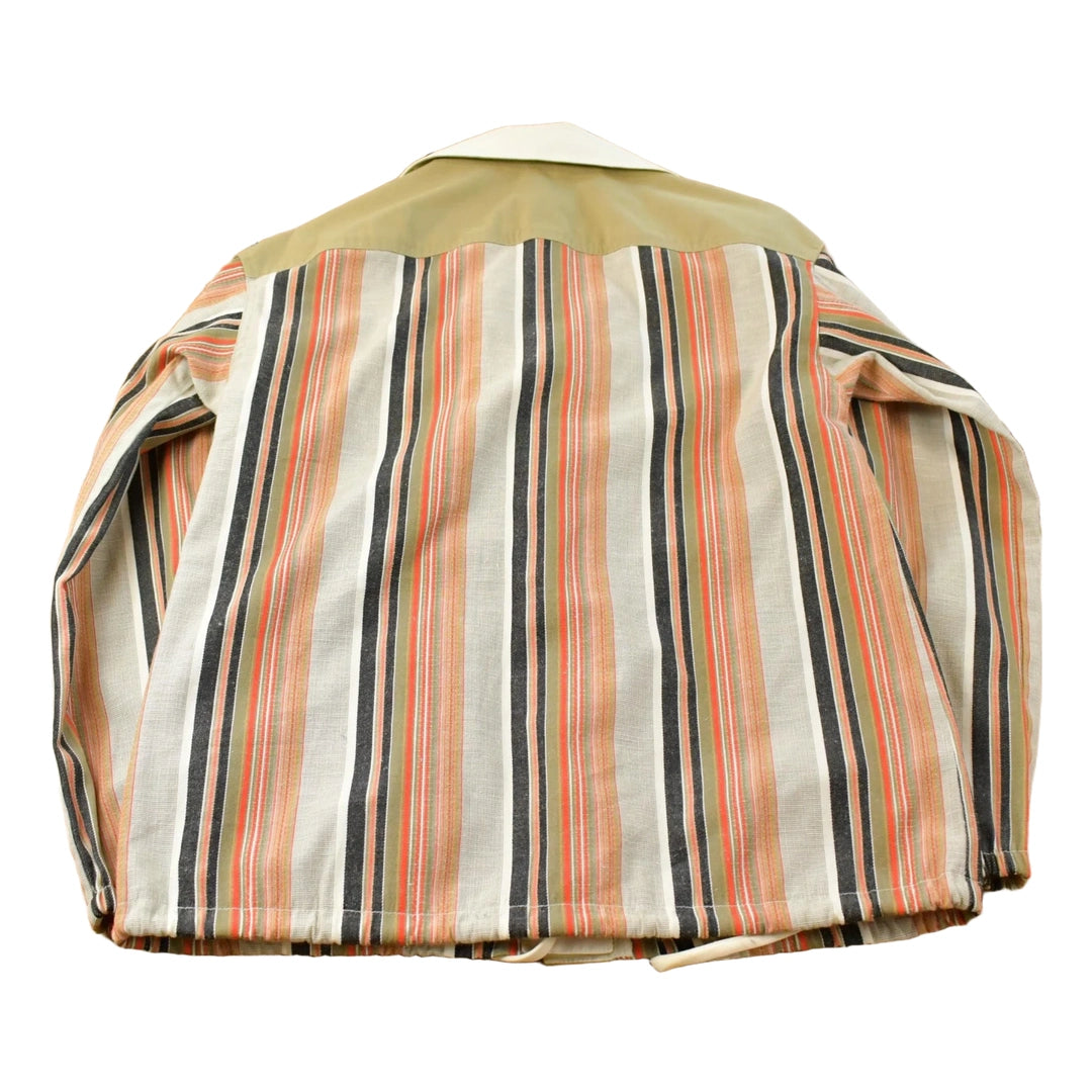 Vintage 1980s John Meyer Striped Button Up Shirt Jacket Women's M