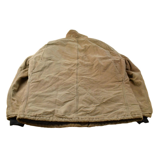 Vintage 1990s Sun Faded Distressed Carhartt Arctic Quilt Traditional Work Jacket Men's XL