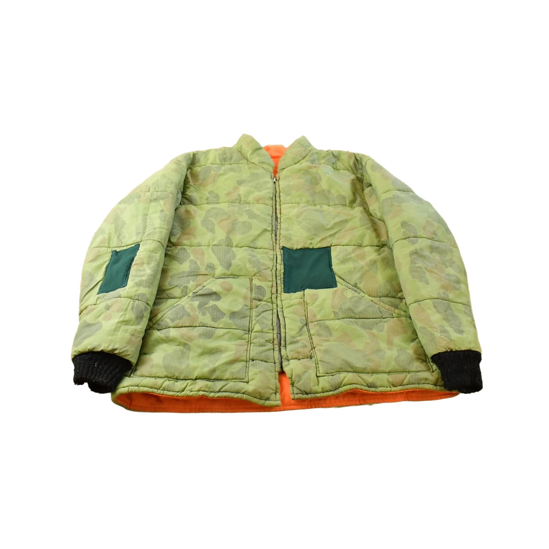 Vintage 1980s Tree Camo Reversible Hunting Jacket Men's L