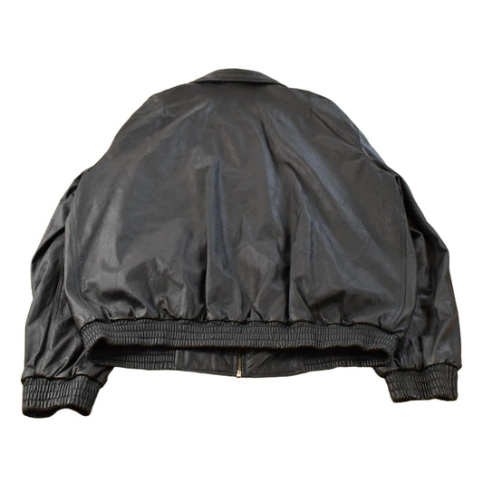 Vintage 1990s Java Sun Microsystems Tech Leather Jacket Men's 2XL