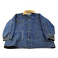 Vintage 1980s Roebucks Blanket Lined Denim Chore Jacket Men's 2XL