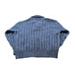 Vintage 1980s Lands' End Shawl Collar Heavyweight Wool Cable Knit Sweater Men's XL