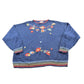 Vintage 1990s DK Gold Floral Pattern Cotton Knit Sweater Women's XL