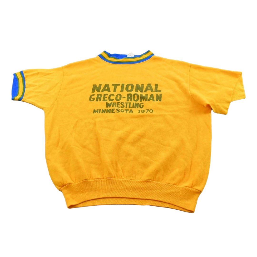 True Vintage 1970 National Greco-Roman Wrestling Minnesota Short Sleeve Crewneck Sweatshirt Men's M