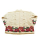 Vintage 1990s LL Bean Floral Pattern Embroidered Cable Knit Wool Sweater Men's XL