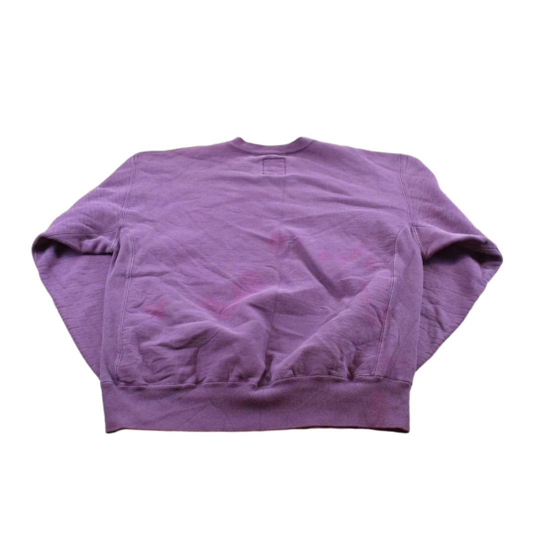 Vintage 1990s Russell Athletics Pro Cotton Purple Blank Reverse Weave Style Crewneck Sweatshirt Men's M