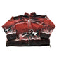Vintage 1990s Isle Bay Horse Animals Graphic All Over Print Zip Up Fleece Sweater Men's XL