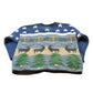 Vintage 1990s Planet Earth Imports Hand Knit Reindeer Pine Tree Wool Knit Button Up Cardigan Sweater Women's XL