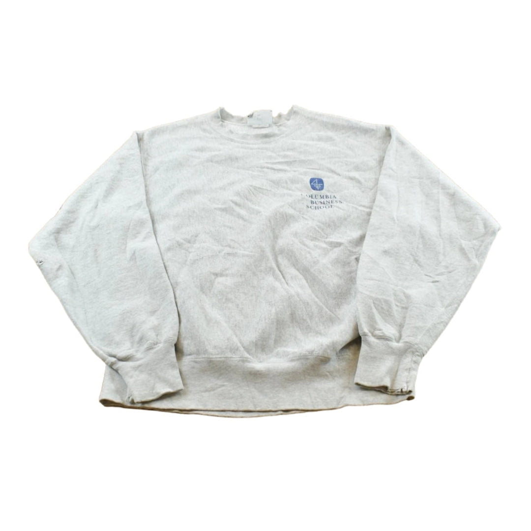 Vintage 1990s Columbia Business School Lee Cross Grain Reverse Weave Style Crewneck Sweatshirt Men's M