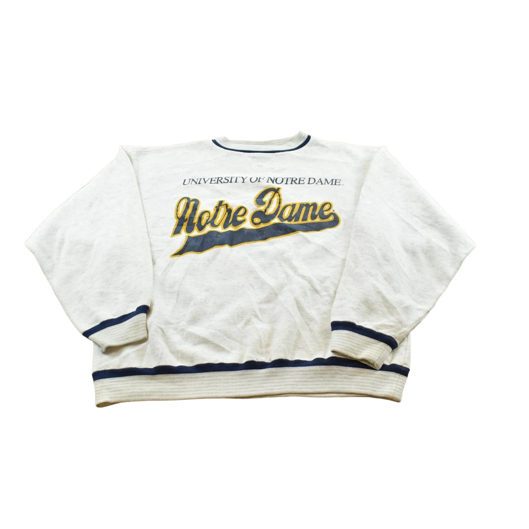 Vintage 1990s University of Notre Dame Crewneck Sweatshirt Men's L