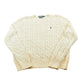 Vintage 1990s Polo Ralph Lauren Cable Knit Pima Cotton Crewneck Sweater Men's L