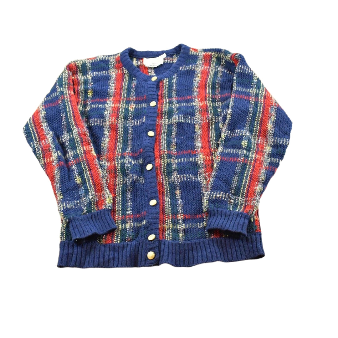 Vintage 1980s Pendleton Country Sophisticates Wool Knit Cardigan Button Up Sweater Women's M