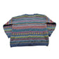 Vintage 1980s Maggie Lawrence Striped Acrylic Knit Cardigan Sweater Women's XL