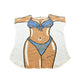 Vintage 1990s Bikini Dress St Maarten Glitter Bikini Swim T-Shirt Women's 3XL