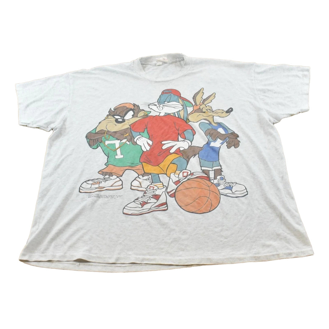 Vintage 1993 Bugs Bunny Taz Wile E Coyote Hip Hop Looney Tunes Cartoon T-Shirt Men's XL