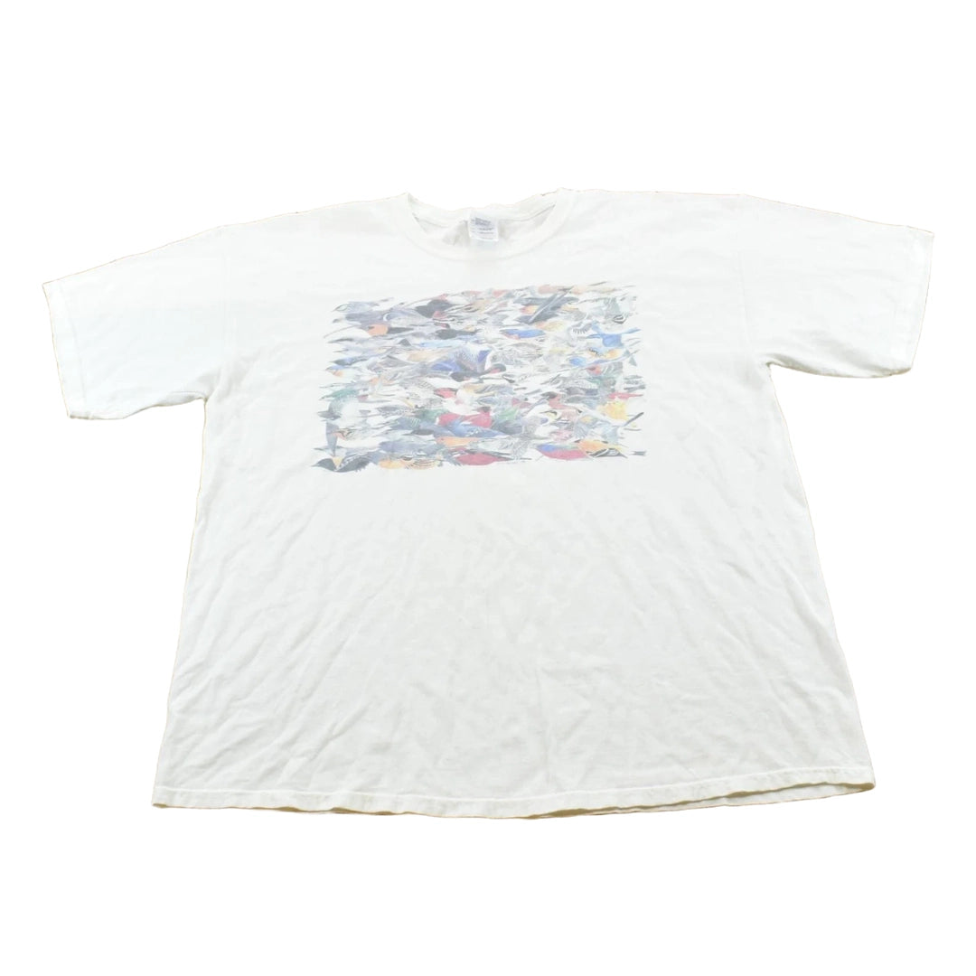 Vintage 2000s Birds Art T-Shirt Men's XL