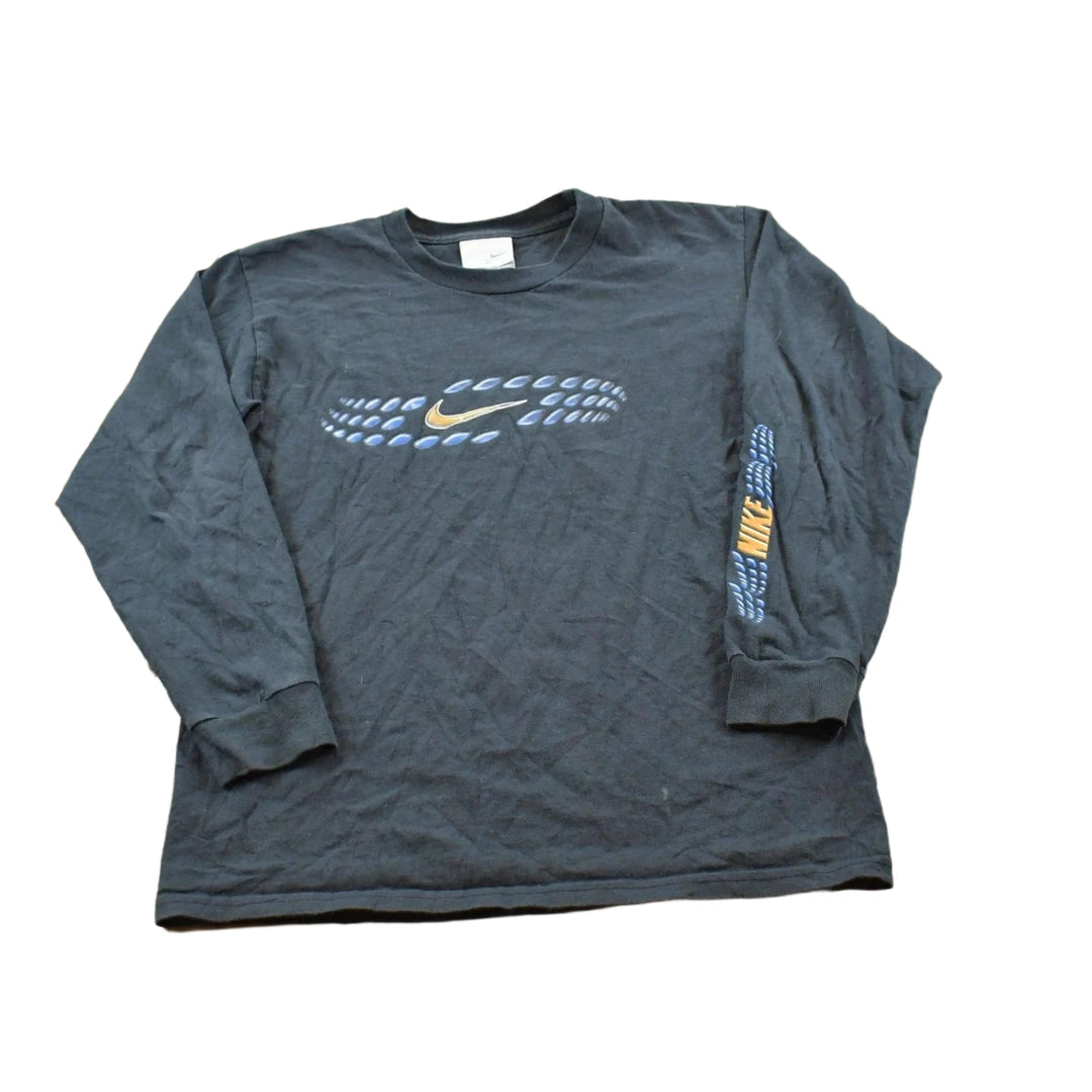 Vintage Y2K Nike Logo Long Sleeve T-Shirt Youth M