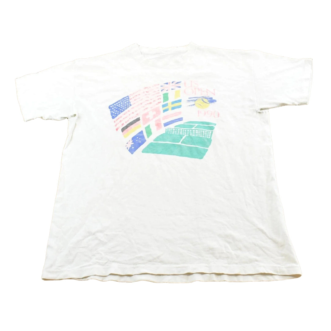 Vintage 1990s Nevele Country Club Ski Tennis Golf Diving Souvenir T-Shirt Men's M