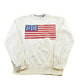Vintage 2000s Chaps Ralph Lauren American Flag Embroidered Cotton Knit Sweater Men's S