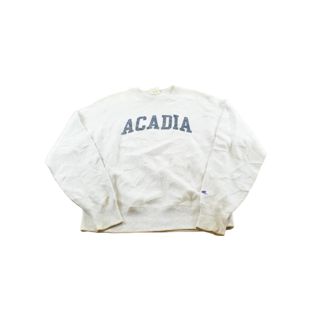 Vintage 2000s Champion Reverse Weave Inside Out Acadia Crewneck Sweatshirt Men's M