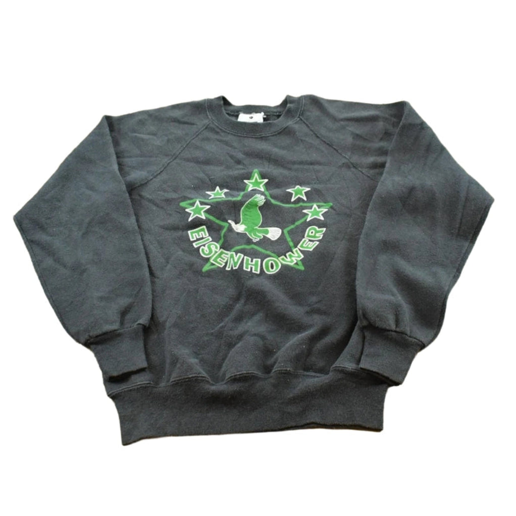 Vintage 1980s Eisenhower Eagles High School Raglan Sweatshirt Youth L