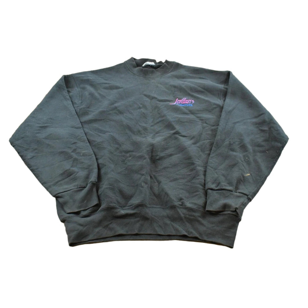 Vintage 1990s Jordan's Furniture Embroidered Promotional Souvenir Crewneck Sweatshirt Men's M