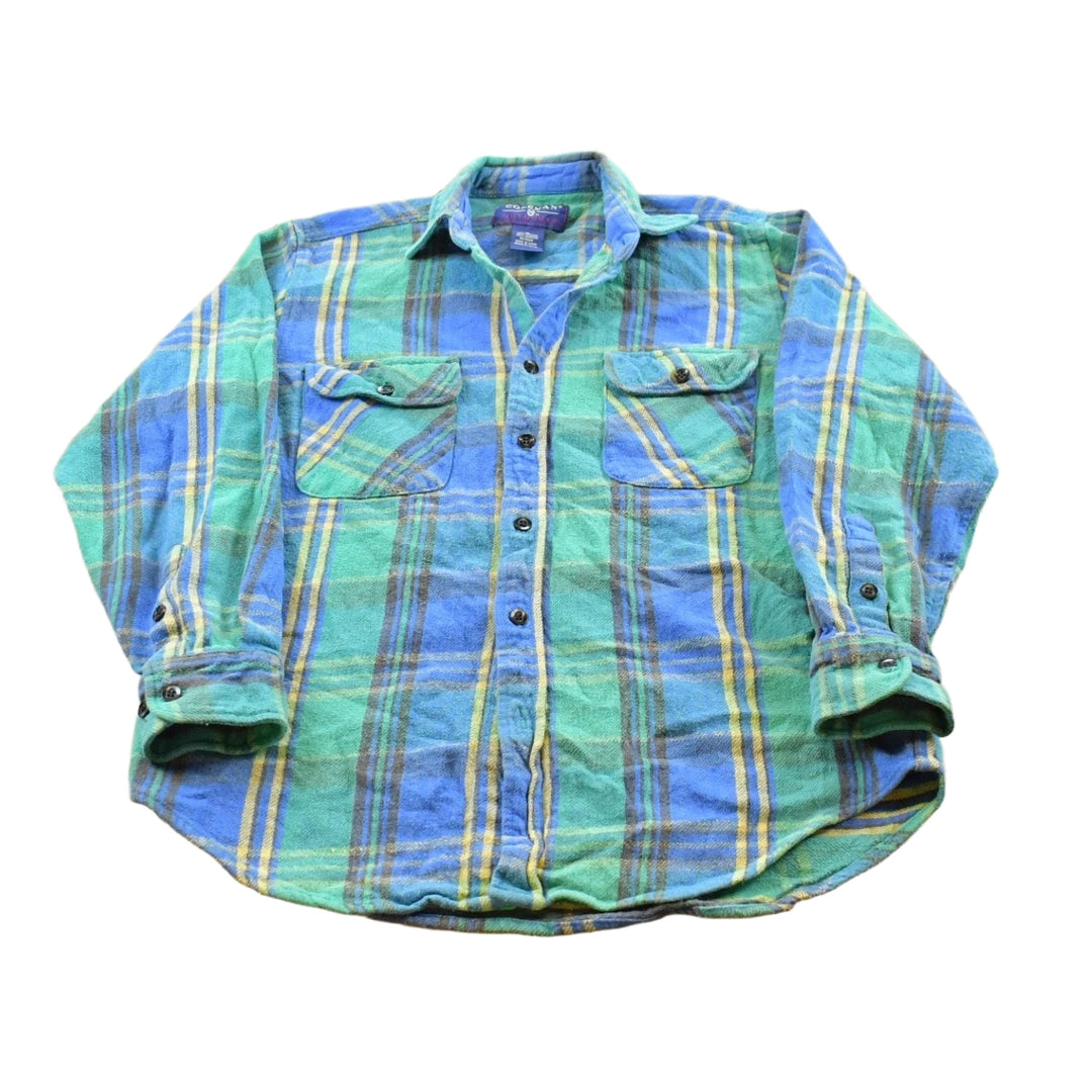 Vintage 1990s Coleman Outdoors Plaid Flannel Button Up Shirt Men's XL Men's Medium