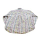 Vintage 1990s Kyoto Kasuals Striped Abstract Pattern Button Up Blouse Shirt Women's M