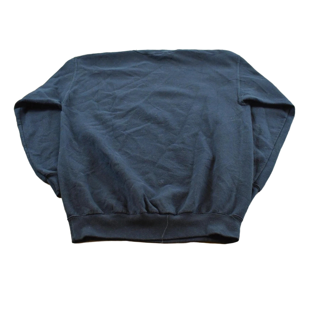 Vintage 1990s Snowy Winter Town Scene Graphic Crewneck Sweatshirt Men's M