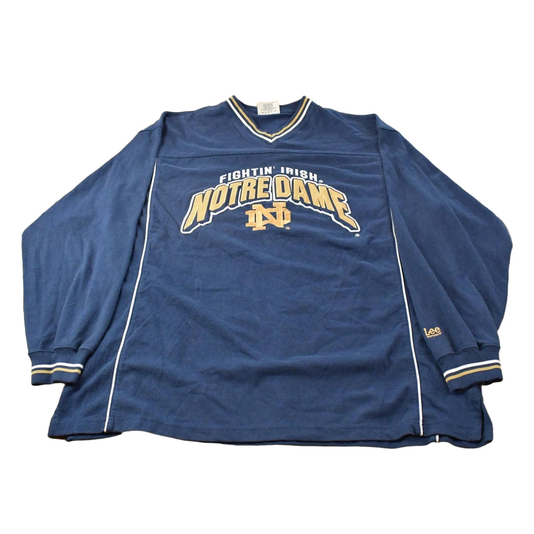 Vintage 1990s Notre Dame Fighting Irish Collegiate University Longsleeve Pullover Shirt Men's XL