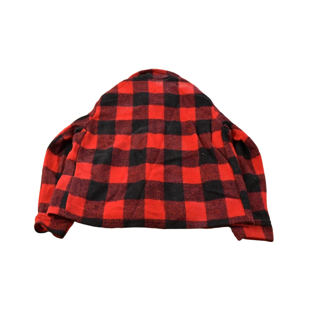 Vintage 1980s Wool Flannel Shirt Jacket Men's Large