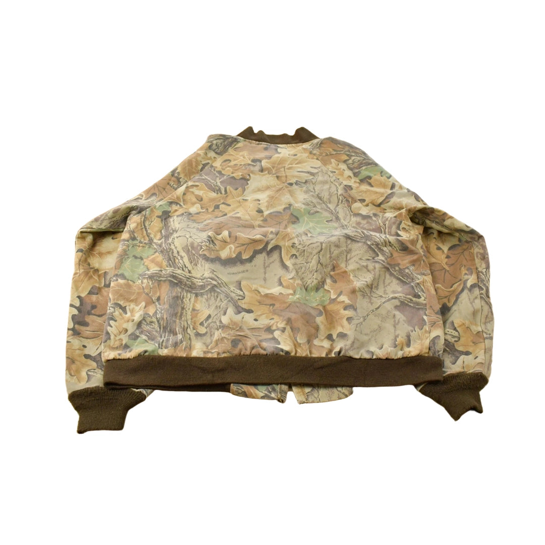 Vintage 1990s Spartan Tree Camo Camouflage Outdoors Hunting Jacket Men's Large