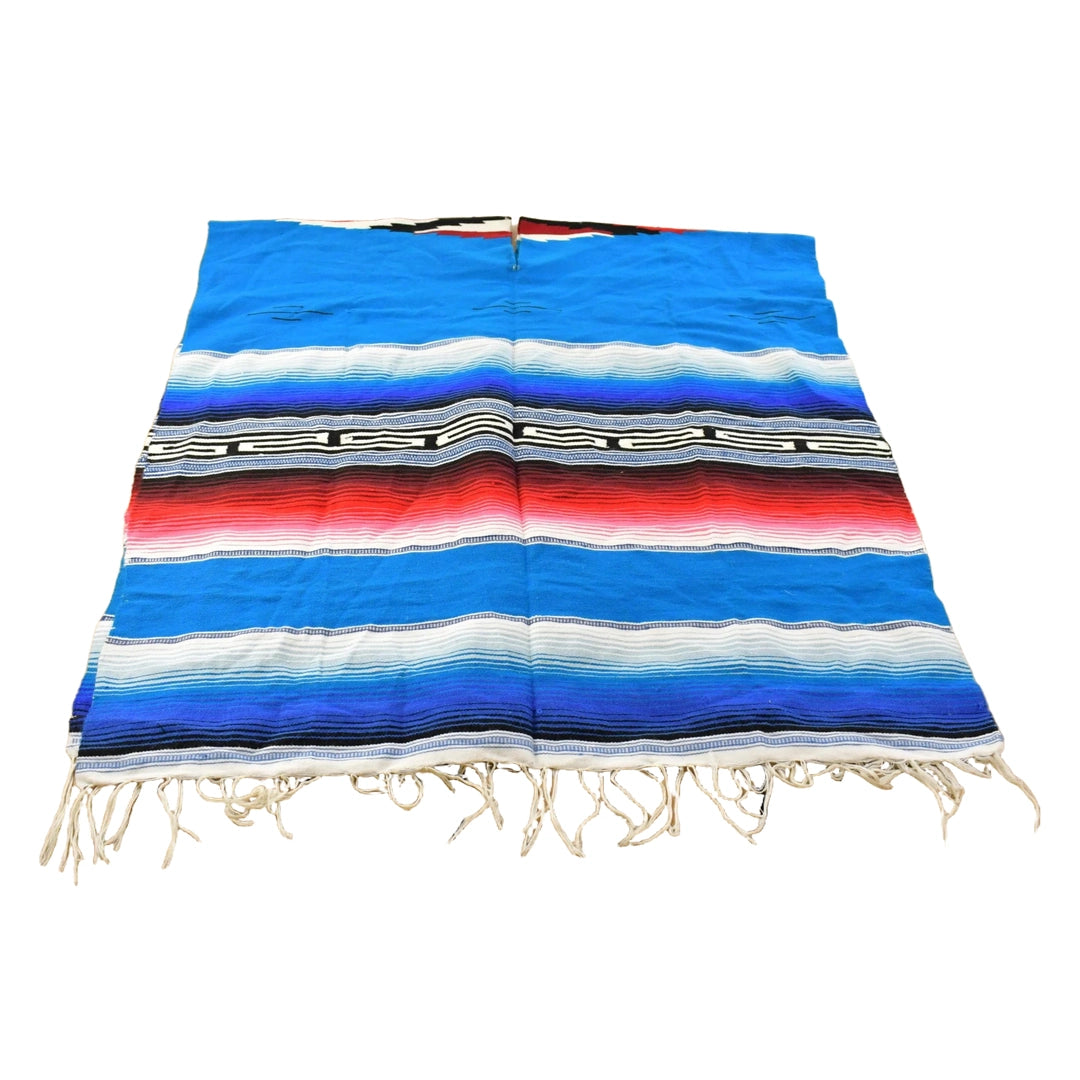 Vintage 1970s Aztec Print Mexico Poncho Men's 2XL