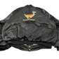 Vintage 1980s Deer Embroidered Satin Bomber Jacket Men's XL