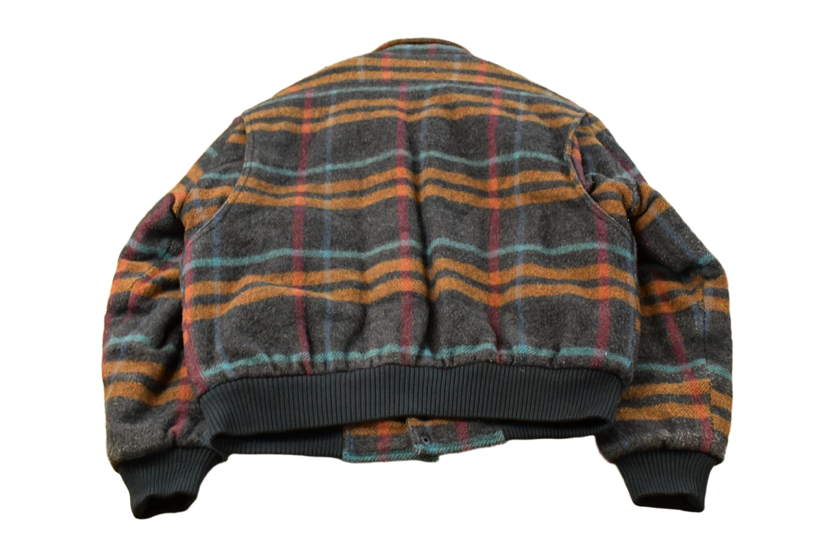 Vintage 1990s Members Only Plaid Wool Jacket Men's Medium