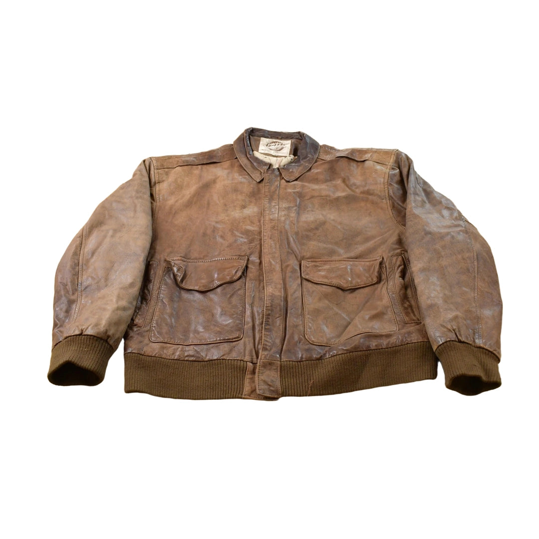 Vintage 1980s G III Leather Flight Bomber Jacket Men's S
