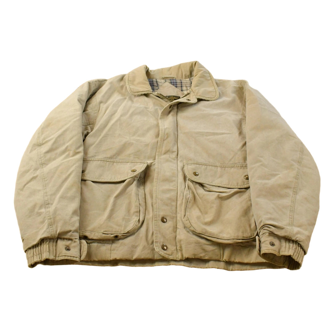 Vintage 1990s Eddie Bauer Plaid Lined Jacket Men's M