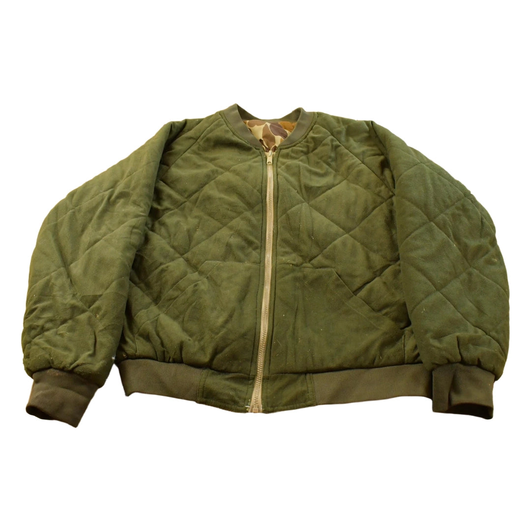 Vintage 1990s Gamehide Reversible Fleece Camo Liner Jacket Men's Medium