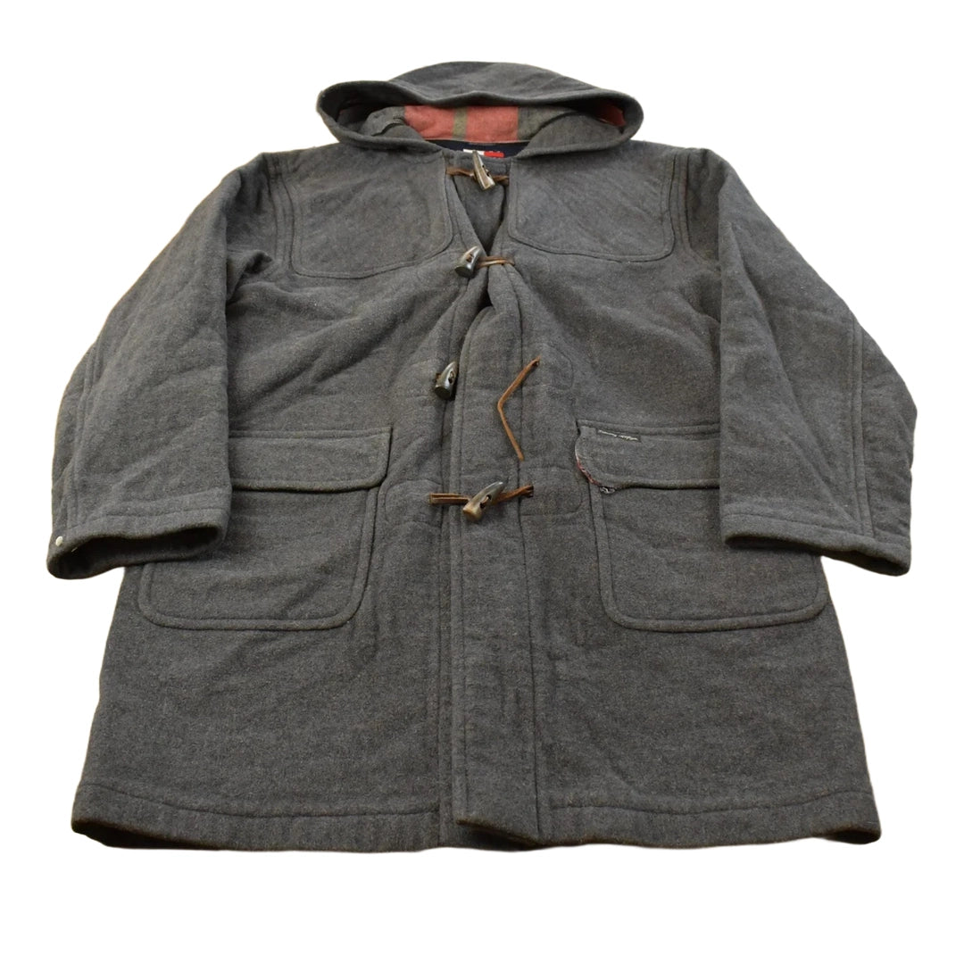 Vintage 1990s Tommy Hilfiger Wool Duffle Coat Men's Large