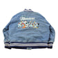 Vintage 1990s Disney Mickey Mouse Mick's Maulers Baseball Embroidered Jean Jacket Youth Small
