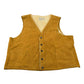 Vintage 1980s Deerskin Trading Post Western Leather Suede Sherpa Pile Lined Vest Jacket Men's M