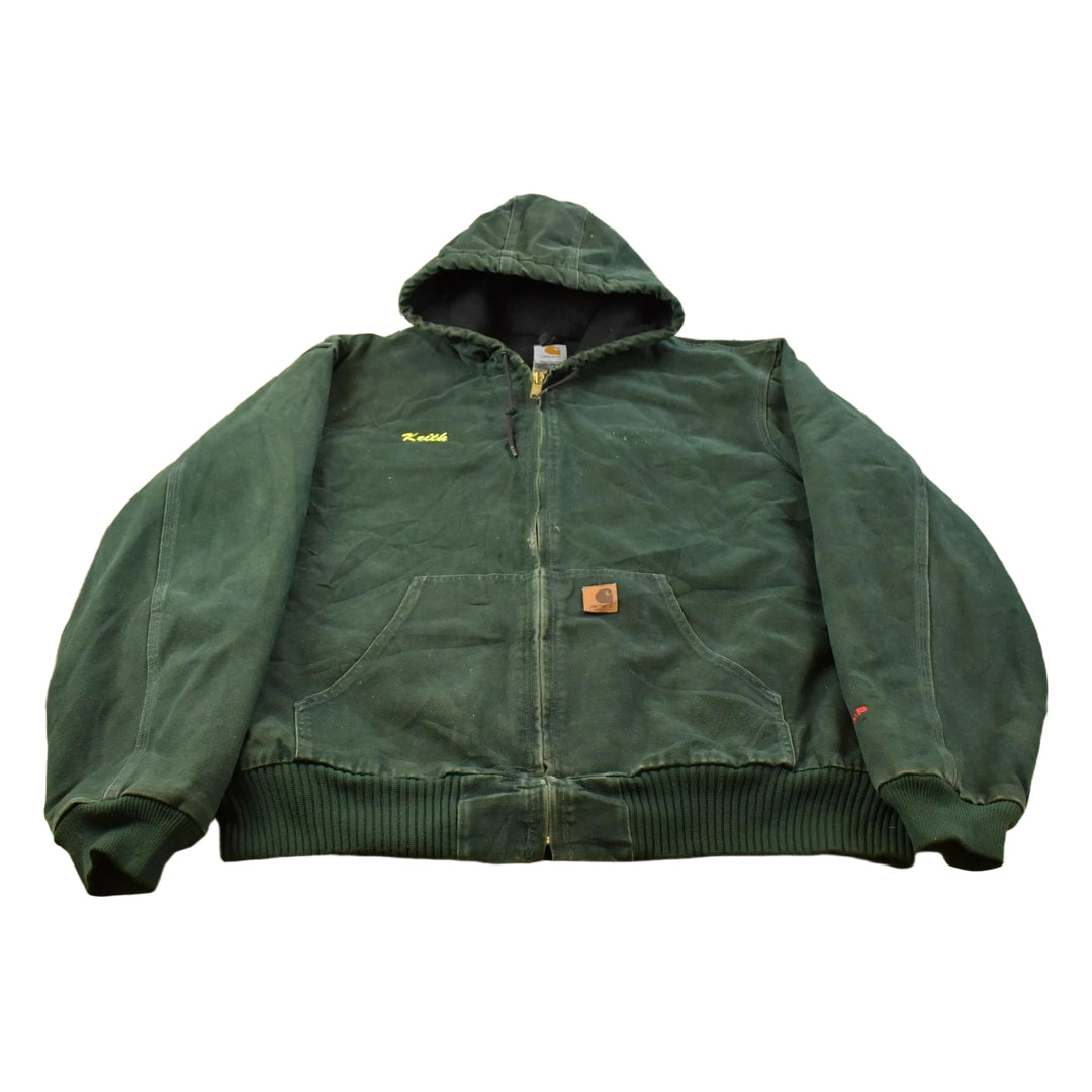 Vintage 1990s Carhartt Hooded Jacket Men's XL Tall
