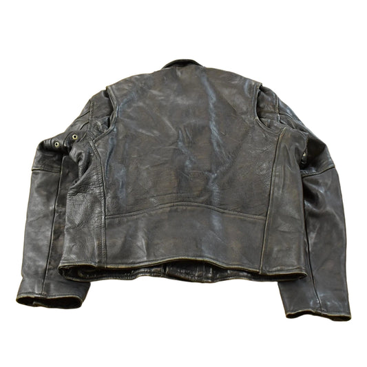 Vintage 1980s Vanguard Biker Leather Jacket Men's Small
