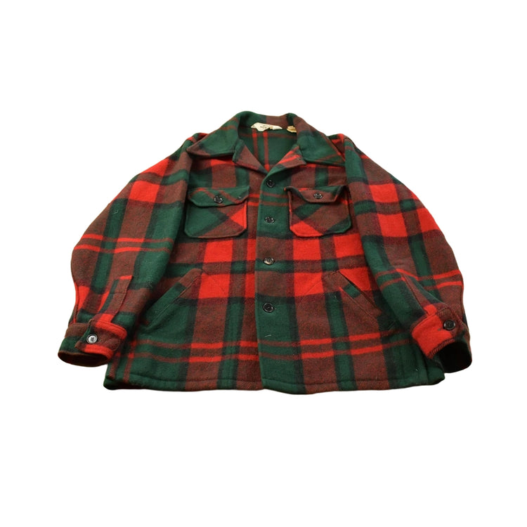 Vintage 1980s Woolrich Pullover Wool Flannel Shirt Jacket Men's Large