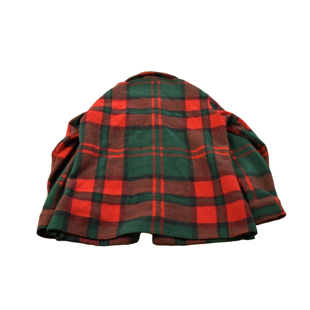 Vintage 1980s Woolrich Pullover Wool Flannel Shirt Jacket Men's Large
