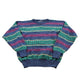 Vintage 1990s Van Heusen Acrylic Knit Striped Crewneck Sweater Men's M
